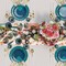 Trendables Plastic Plates for Party Fancy Plastic Dinner Plates For Guest 7.5 inch Dessert Plates & 10 Inch Thin Delicate Disposable Dinnerware Charger Plate Set
